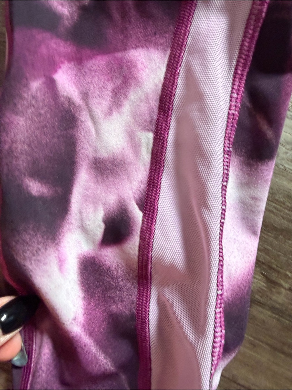 Lululemon Pink and White Tie-Dye Leggings - Picture 3 of 4
